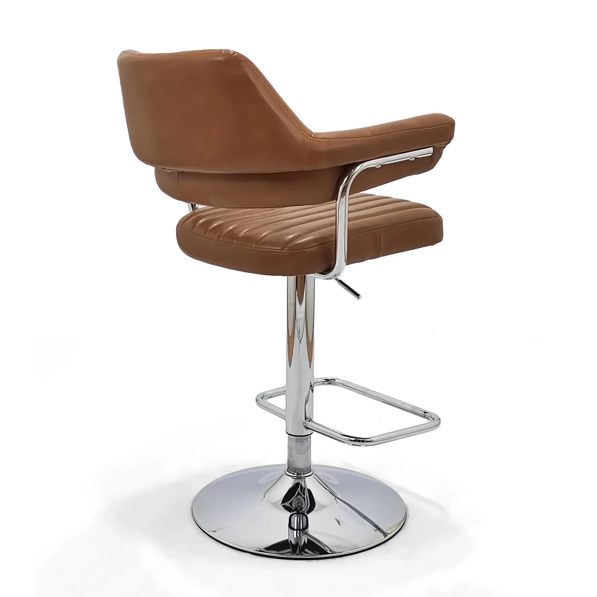 Cortez Leather Effect Tan Bar Stool