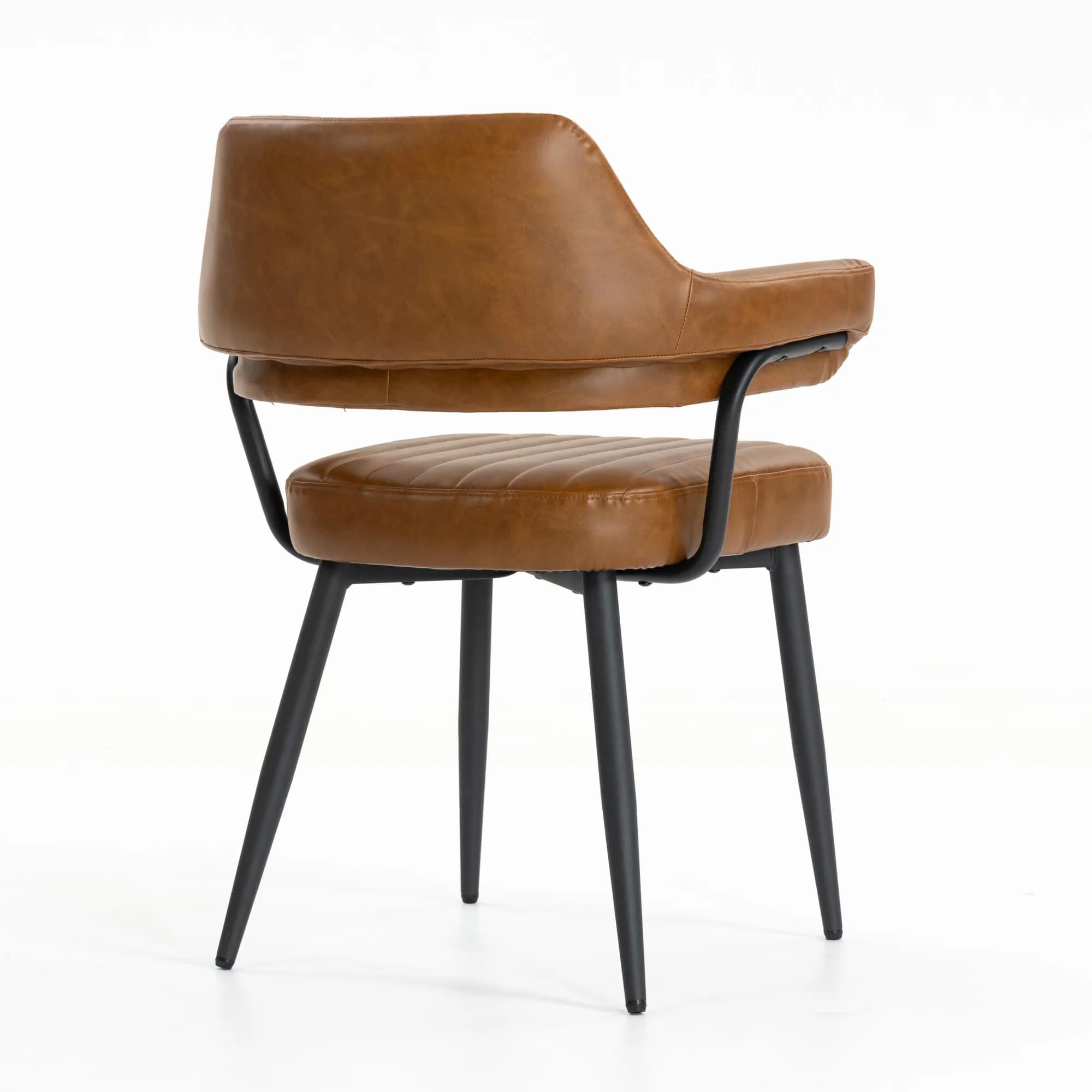Cortez Leather Effect Tan Dining Chair