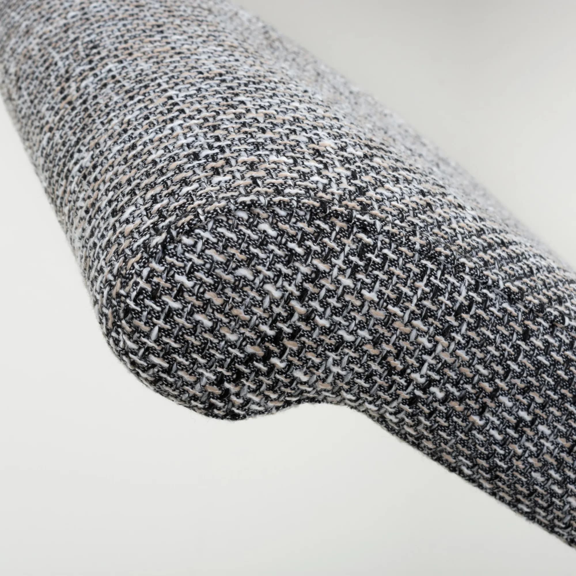 Karta Scroll Back Tweed Grey Dining Chair