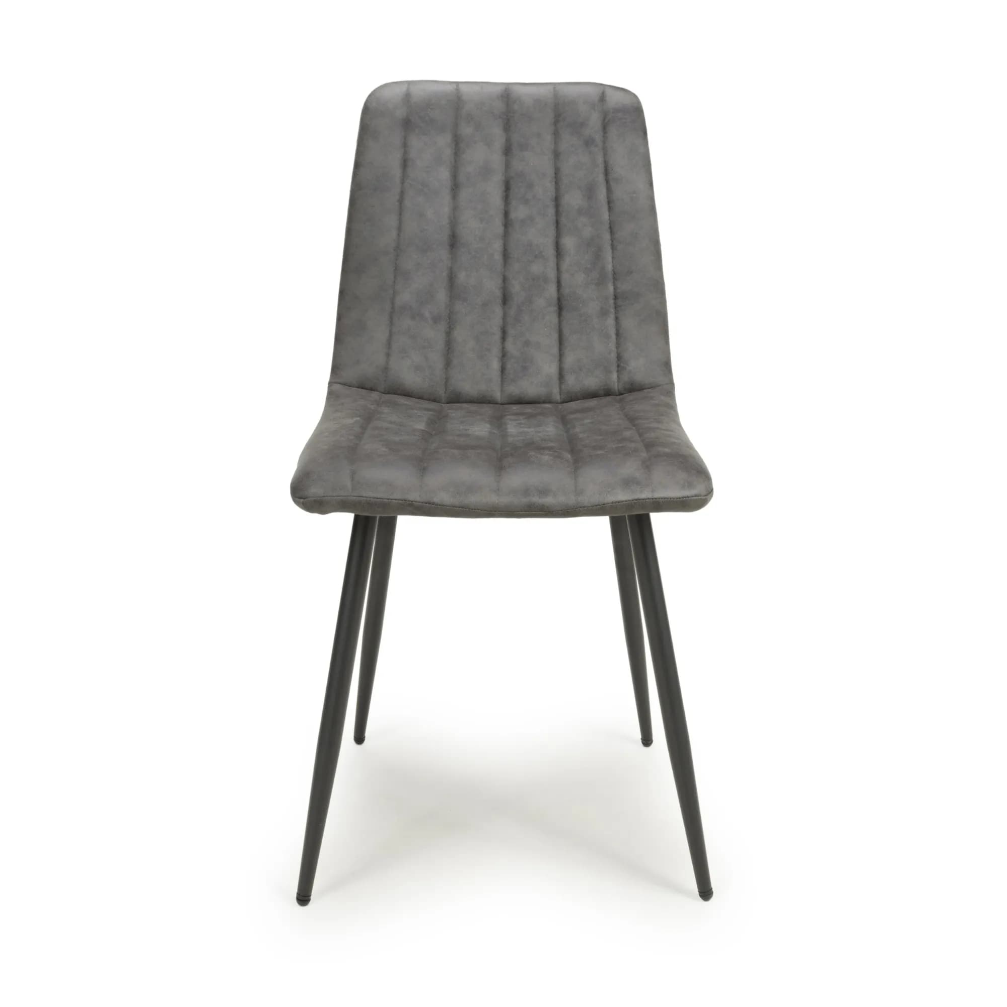 Lisbon Microfibre Grey Dining Chair