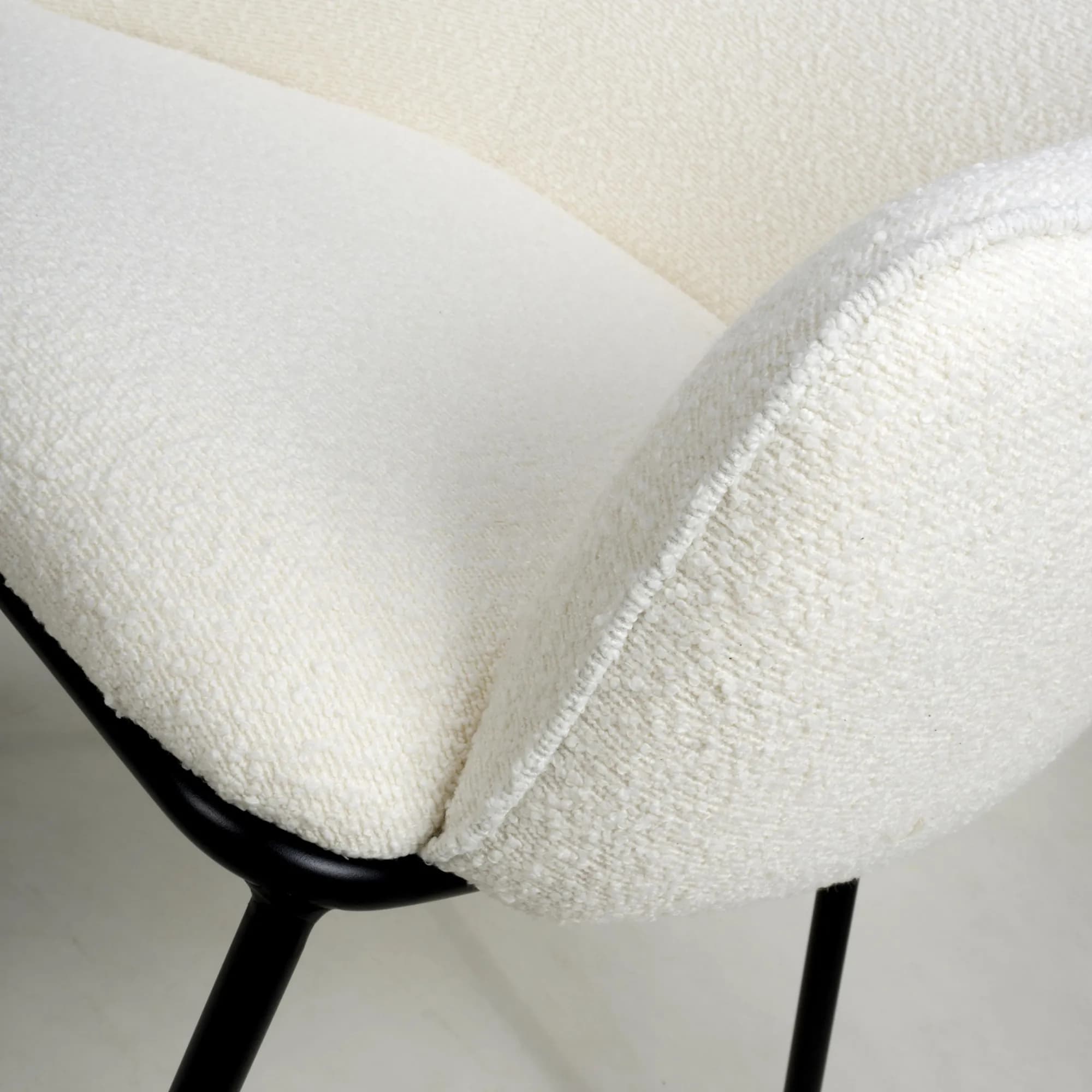 Lola Boucle White Dining Chair