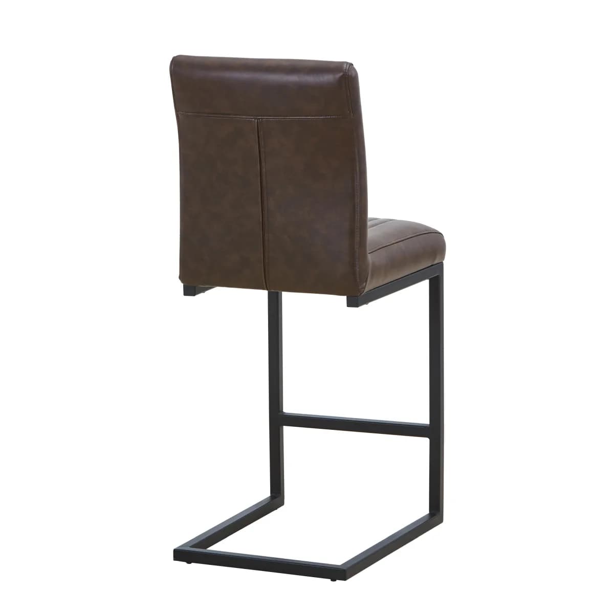 Ludlow Leather Effect Brown Bar Stool