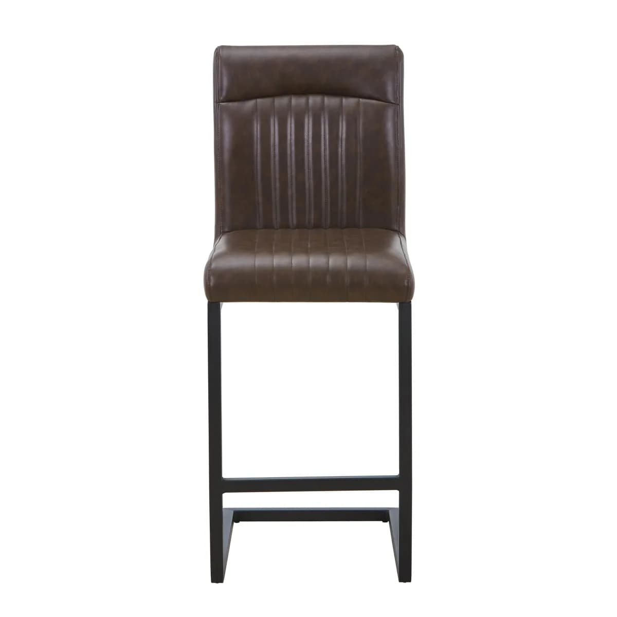 Ludlow Leather Effect Brown Bar Stool