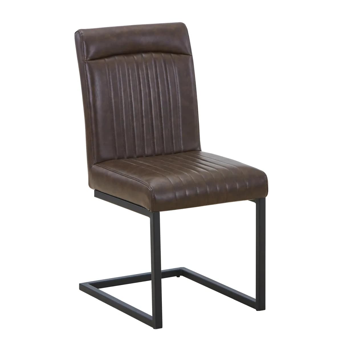 Ludlow Leather Effect Brown Dining Chair