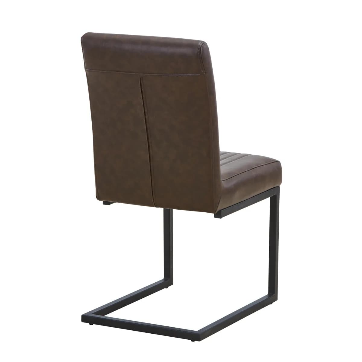 Ludlow Leather Effect Brown Dining Chair