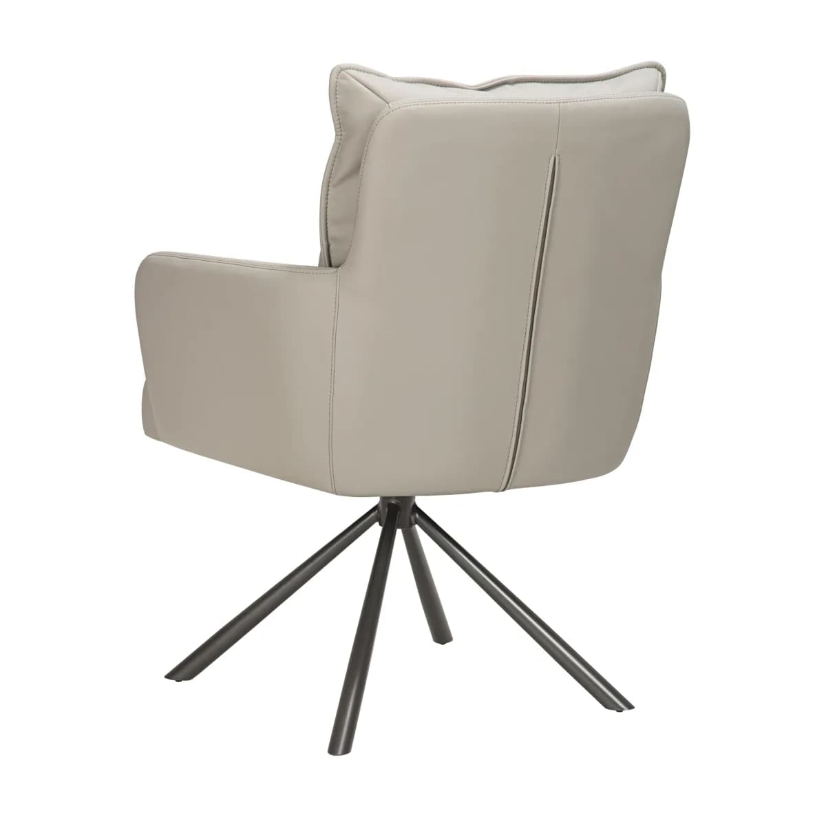 Luxe Leather Effect Latte Dining Chair