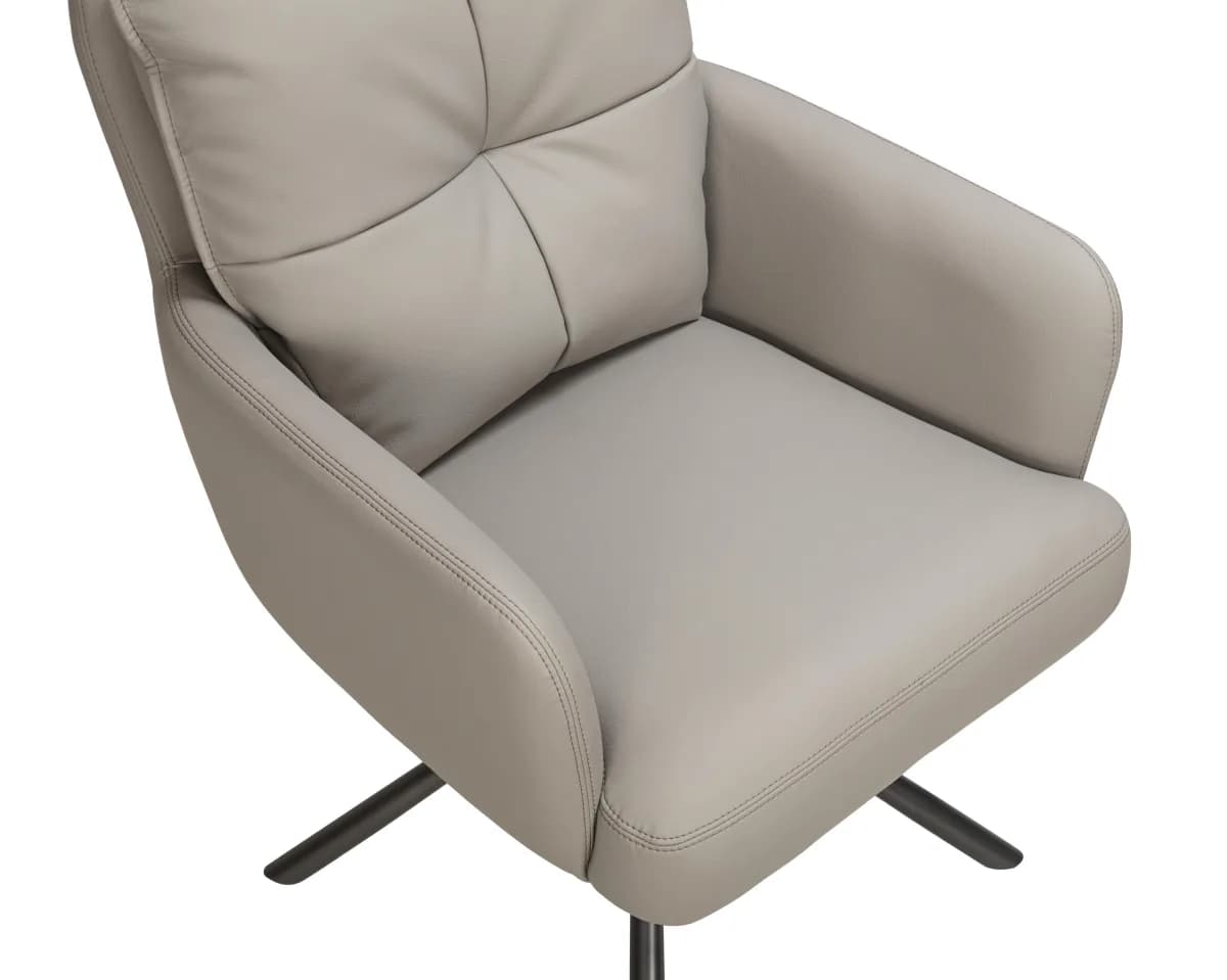 Luxe Leather Effect Latte Dining Chair