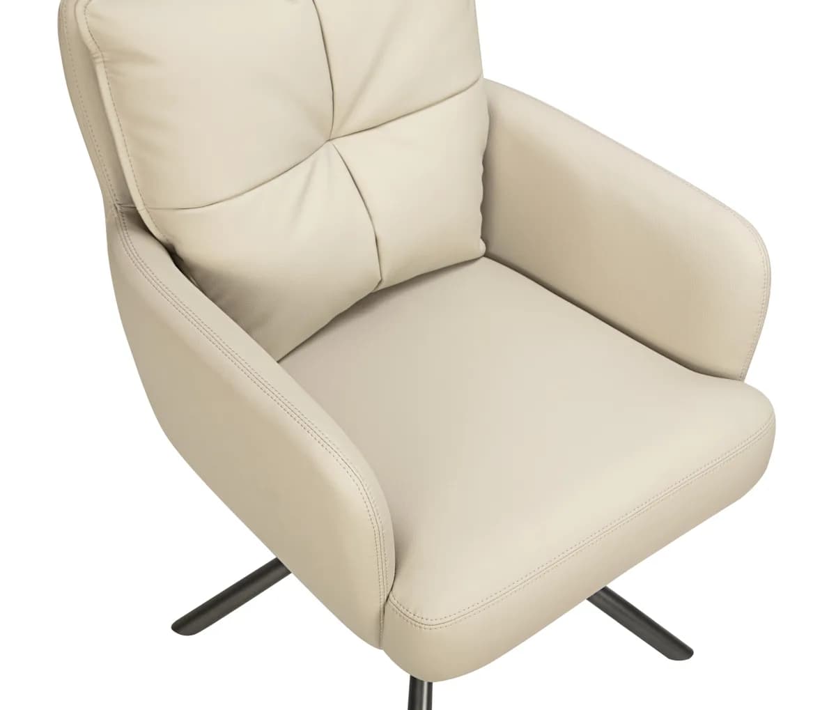 Luxe Leather Effect Taupe Dining Chair