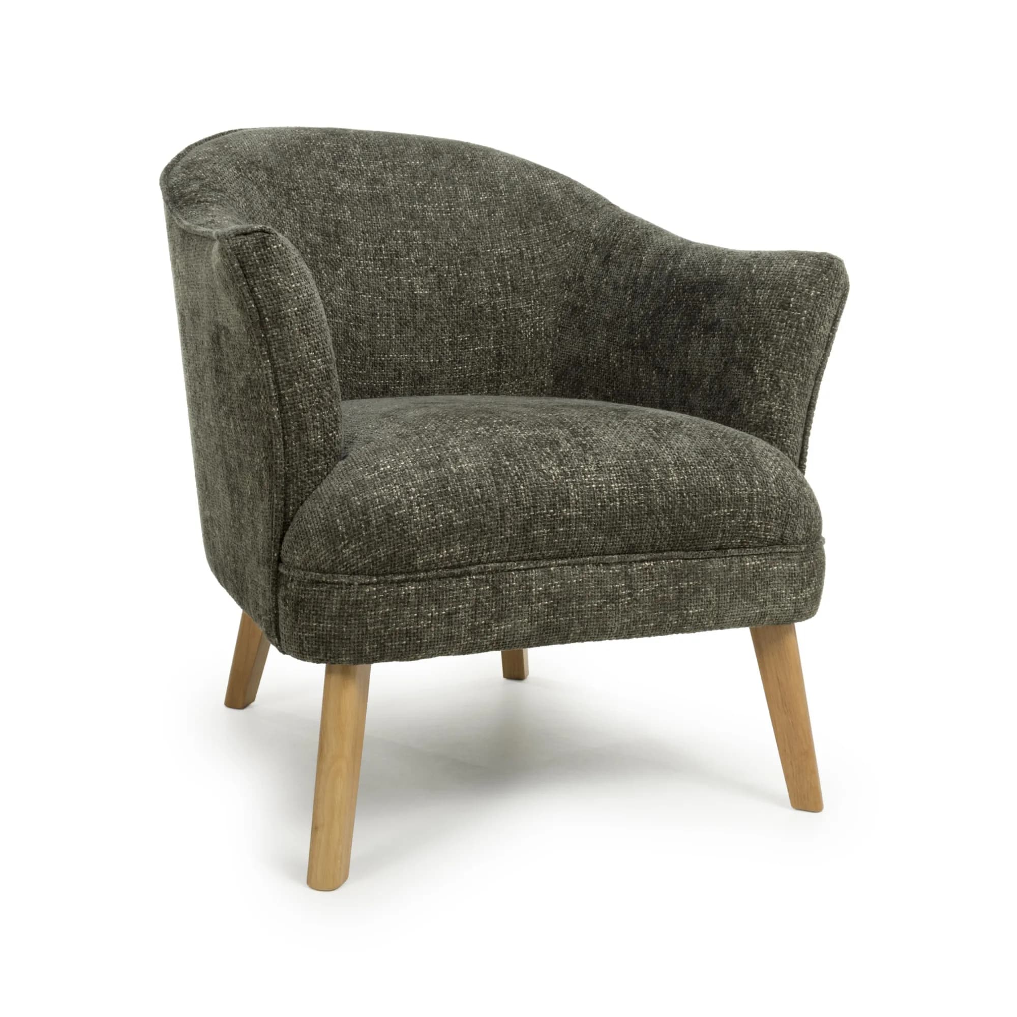 Mallory Flax Effect Green Armchair