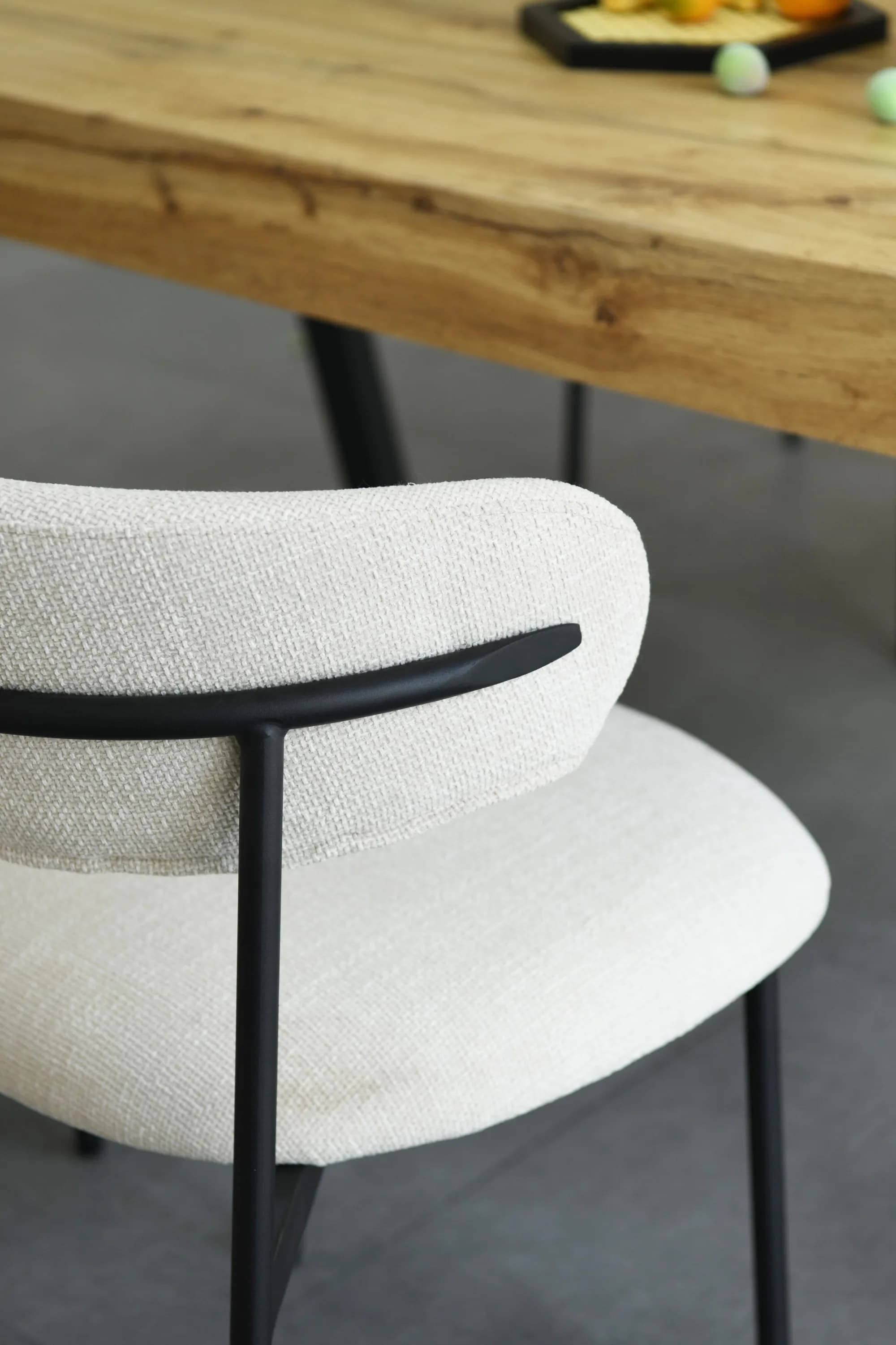 Marisa Linen Effect Natural Dining Chair