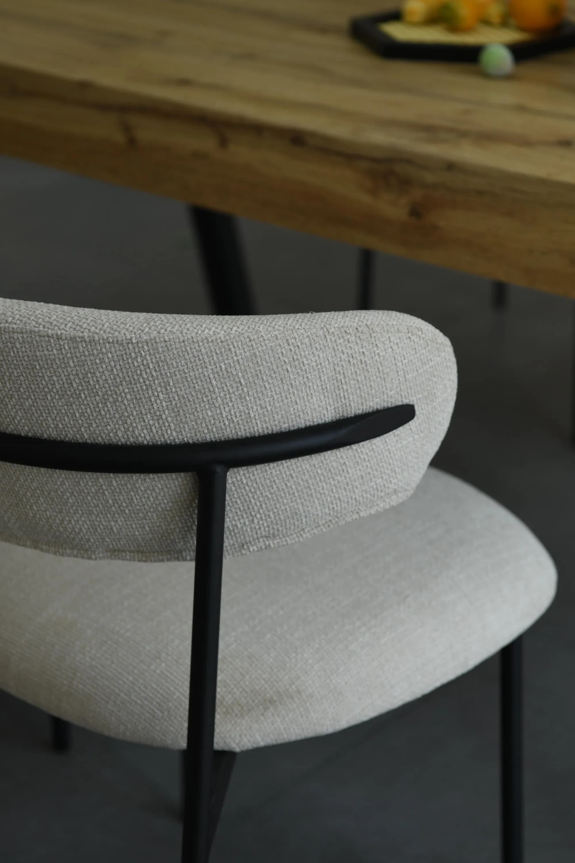 Marisa Linen Effect Natural Dining Chair