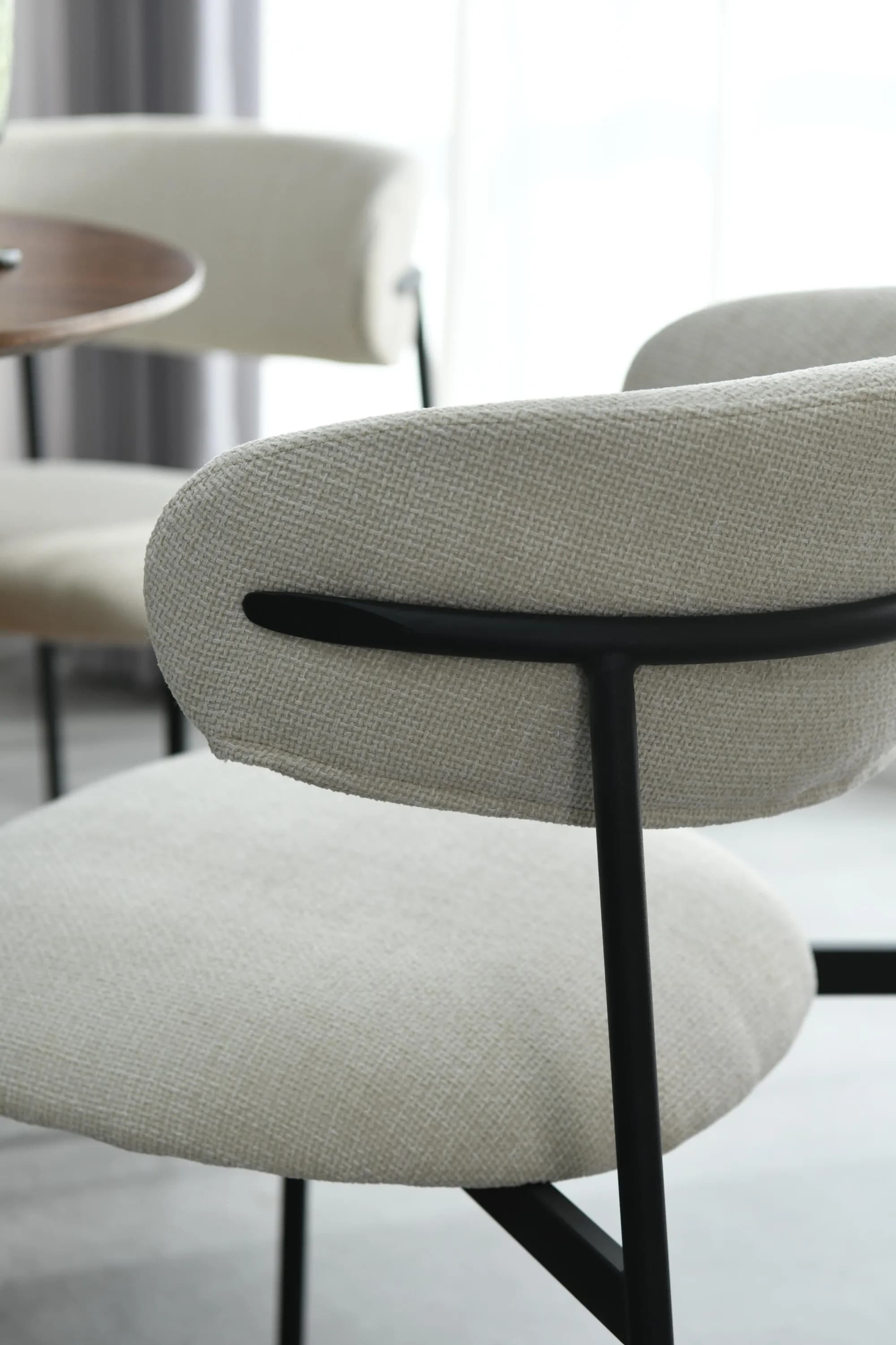 Marisa Linen Effect Natural Dining Chair