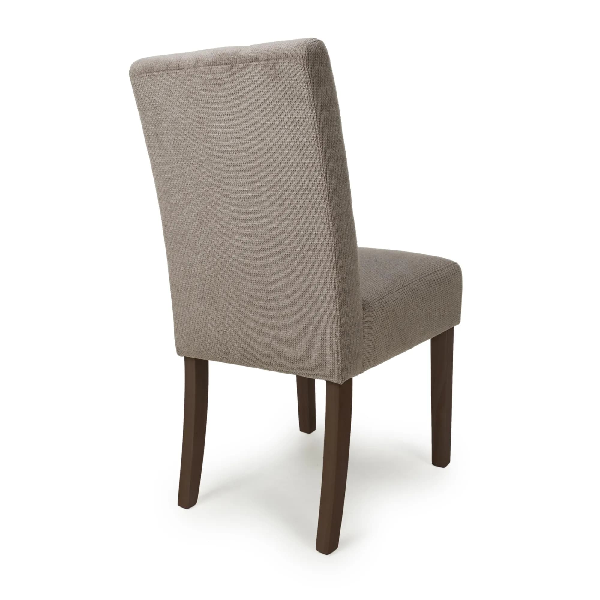 Moseley Flax Effect Light Brown Dining Chair in Walnut Legs