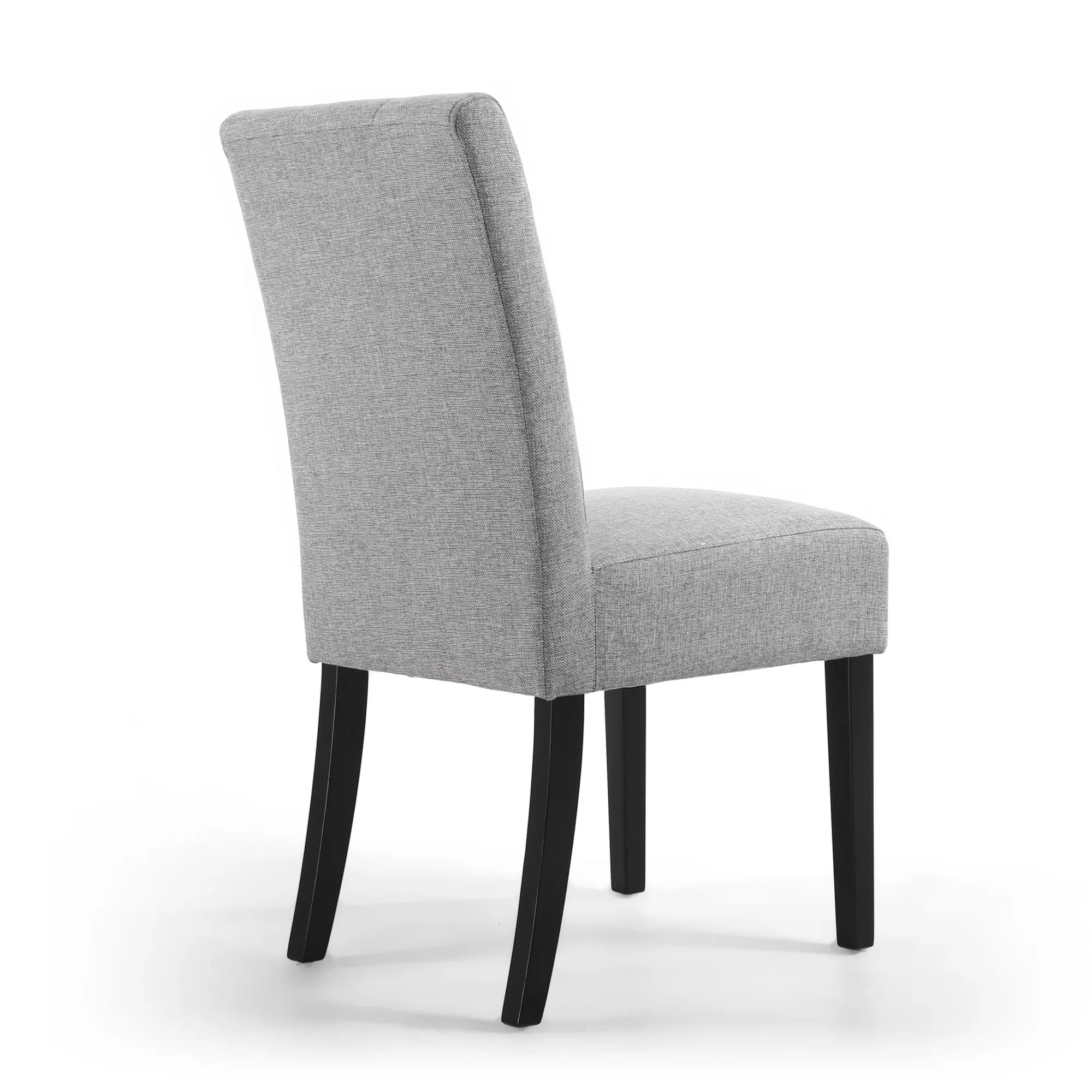 Moseley Linen Effect Silver Grey in Black Legs