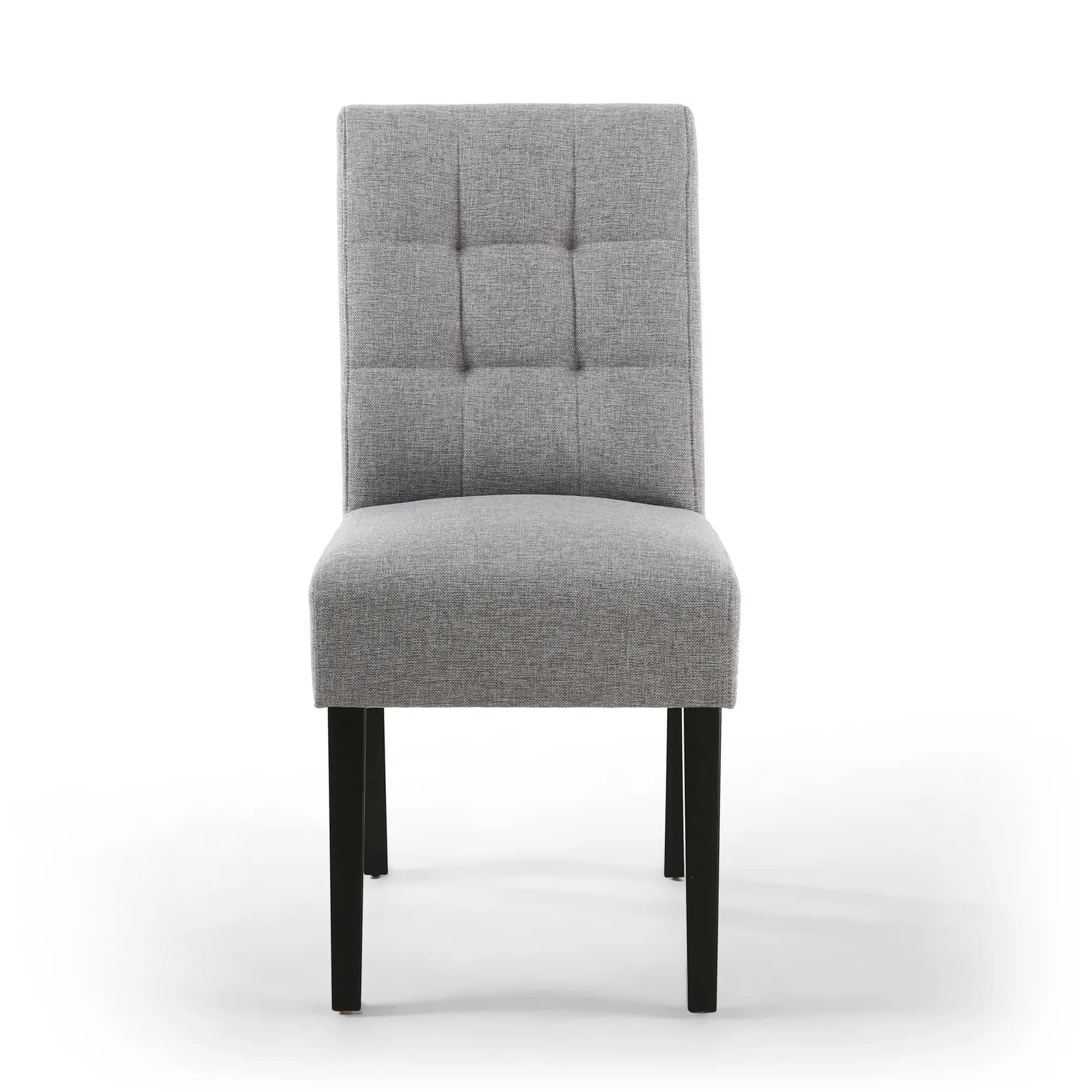 Moseley Linen Effect Silver Grey in Black Legs