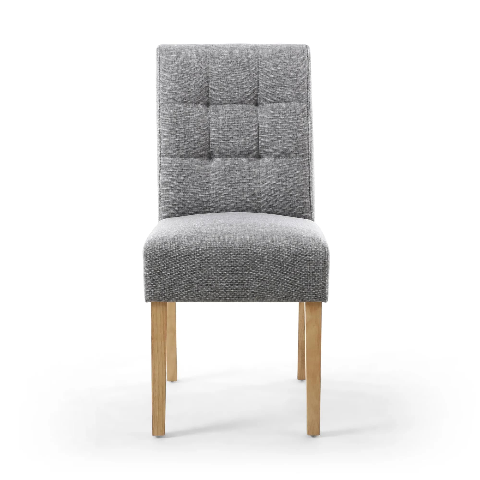 Moseley Linen Effect Silver Grey in Natural Legs