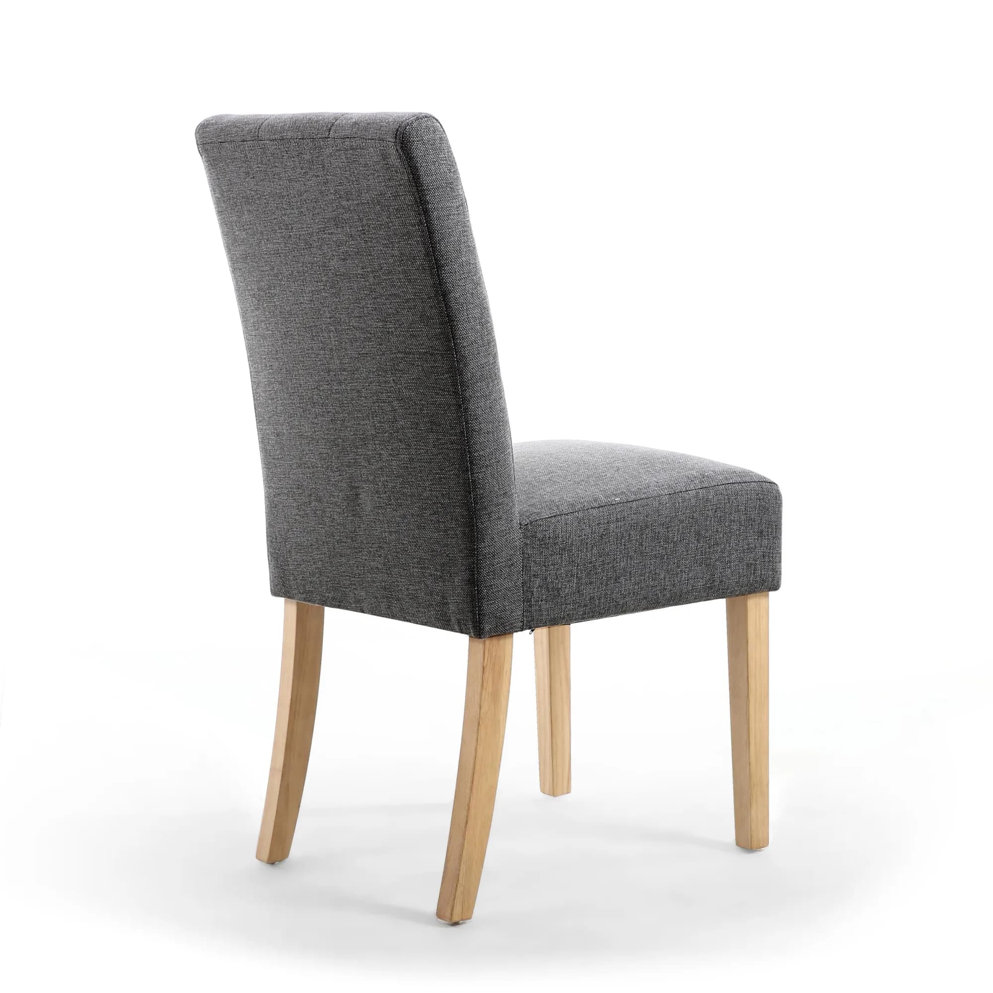 Moseley Linen Effect Steel Grey in Natural Legs
