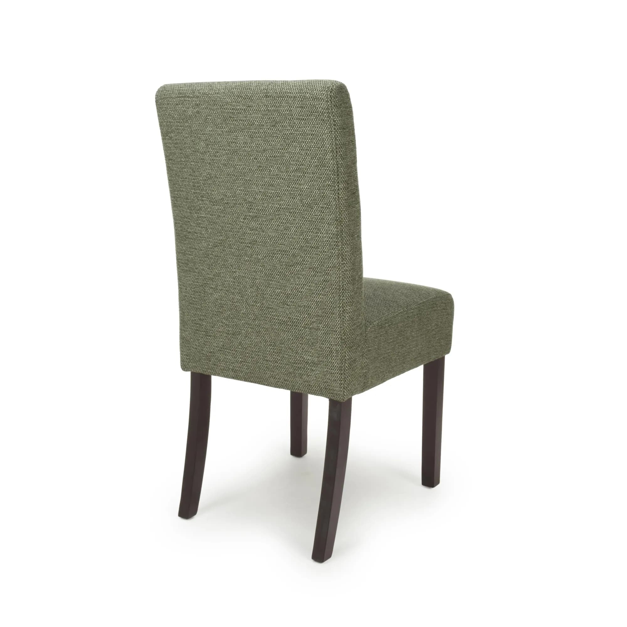 Moseley Weave Green Dining Chair in Walnut Legs