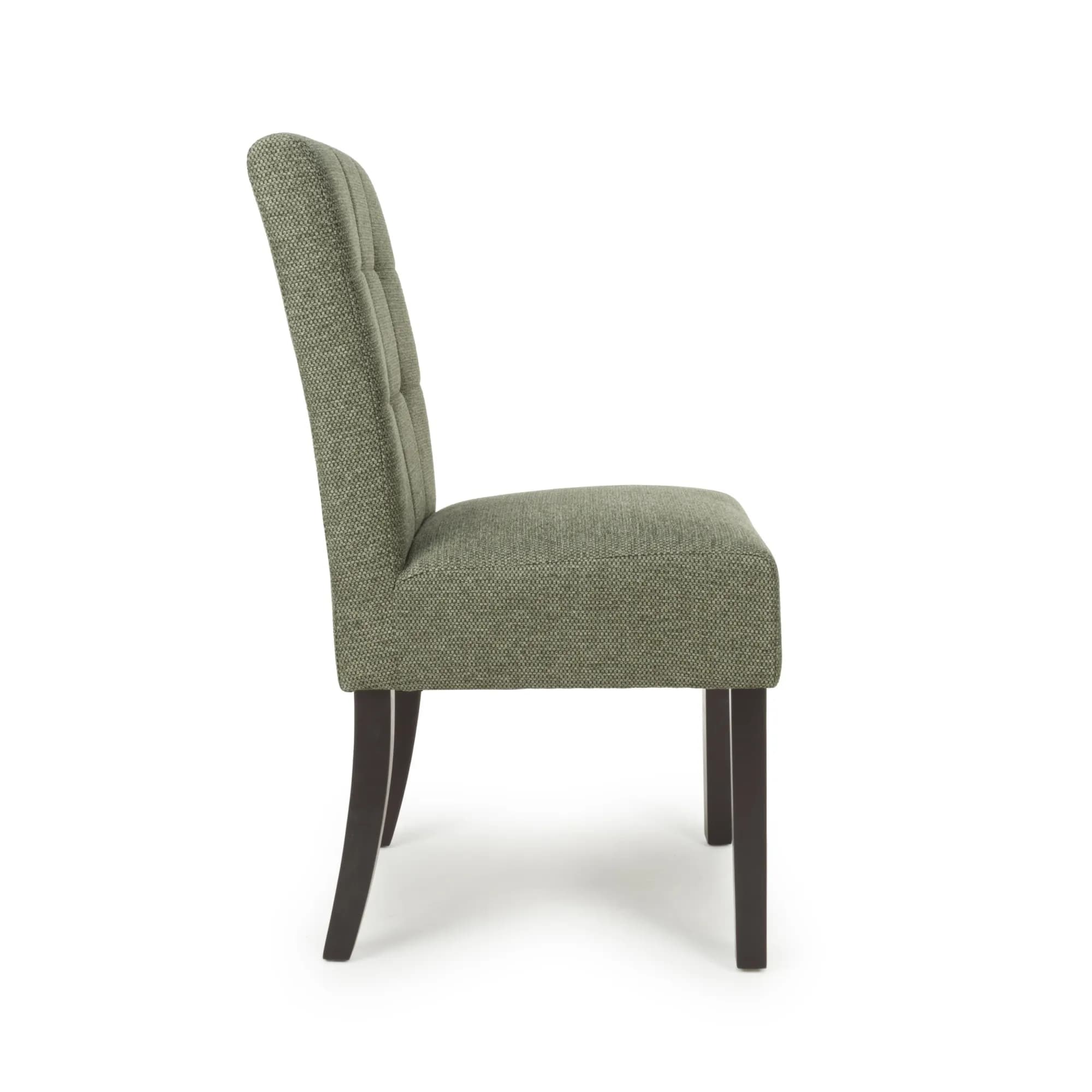 Moseley Weave Green Dining Chair in Walnut Legs