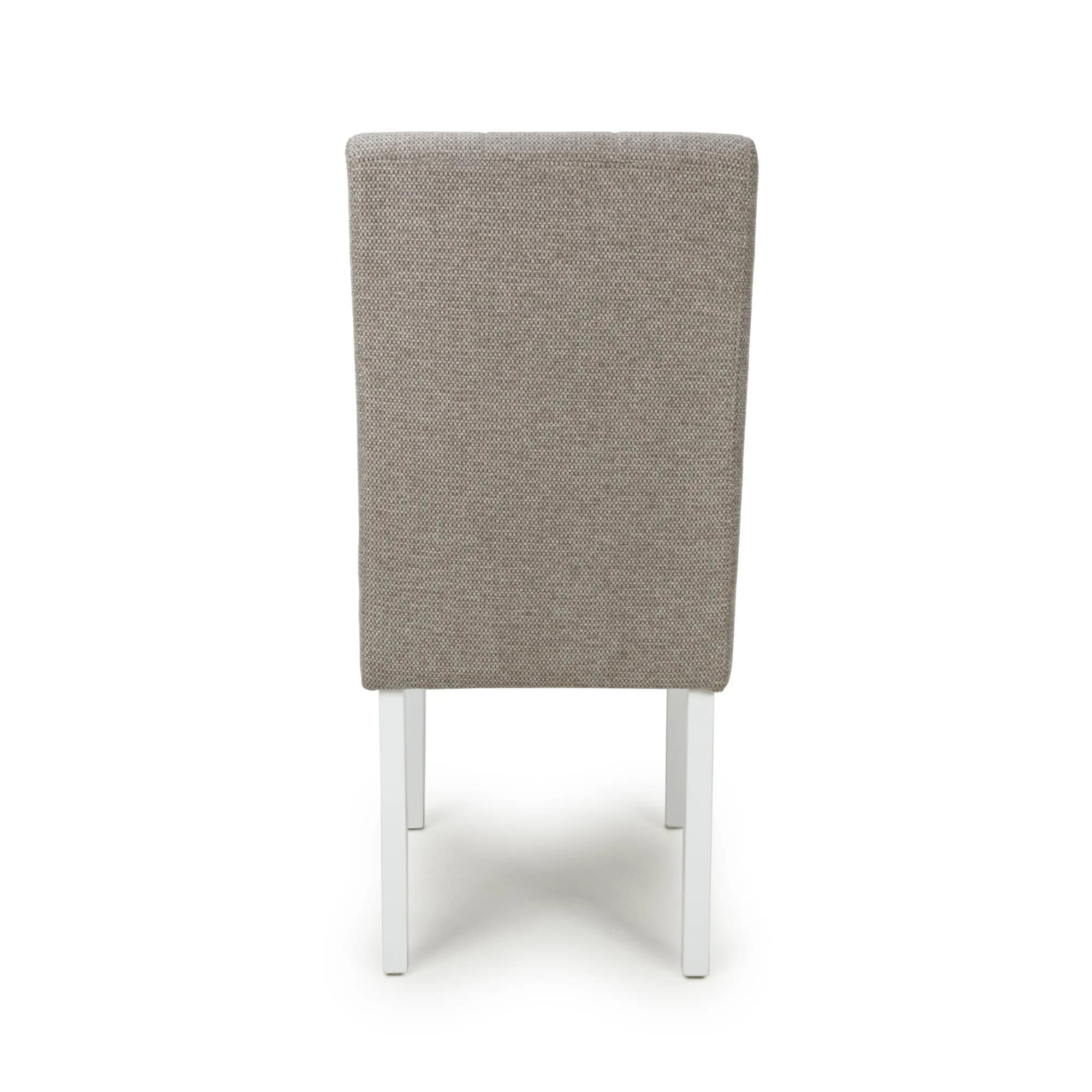 Moseley Weave Mocha Dining Chair in White Legs