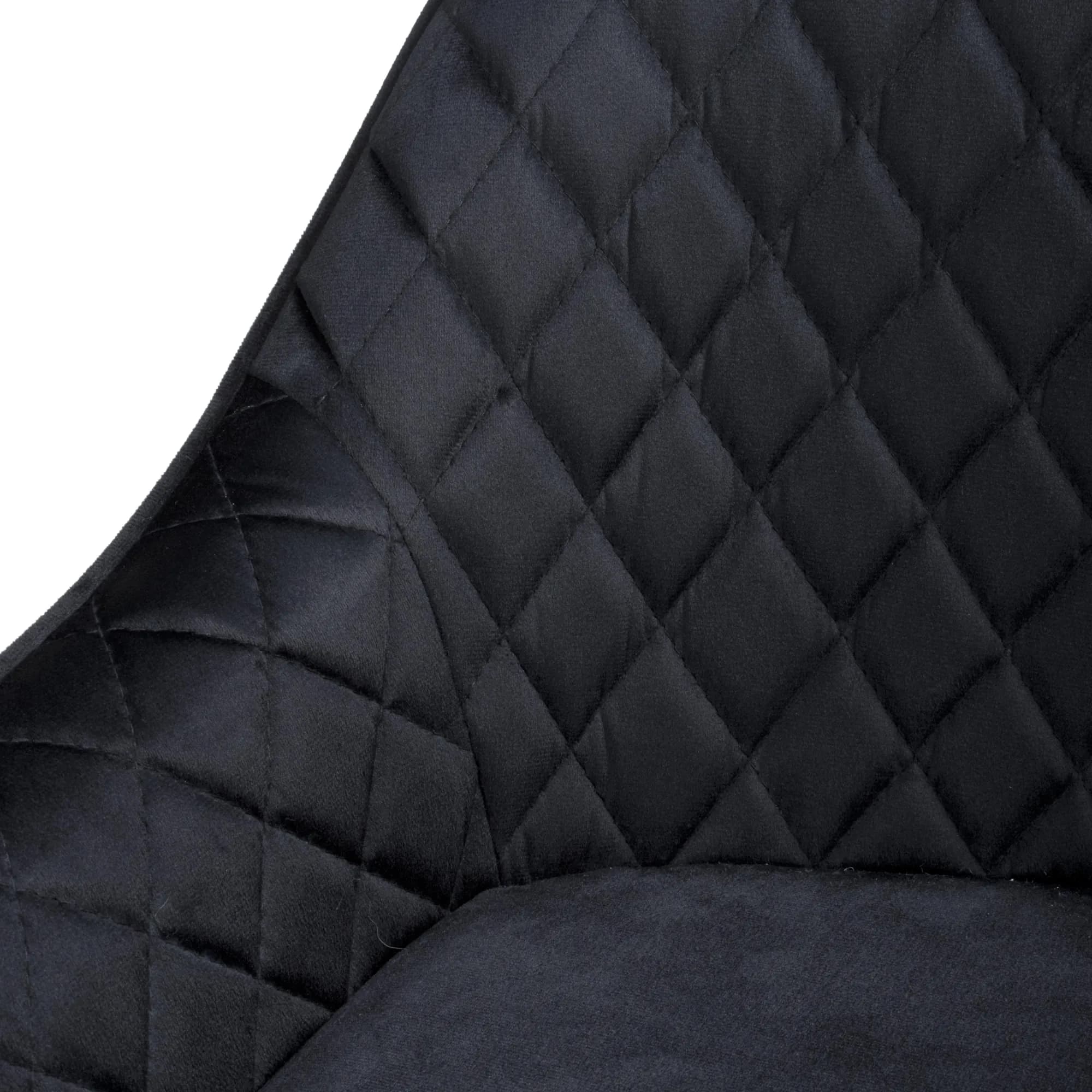 Savanna Brushed Velvet Black Bar Stool