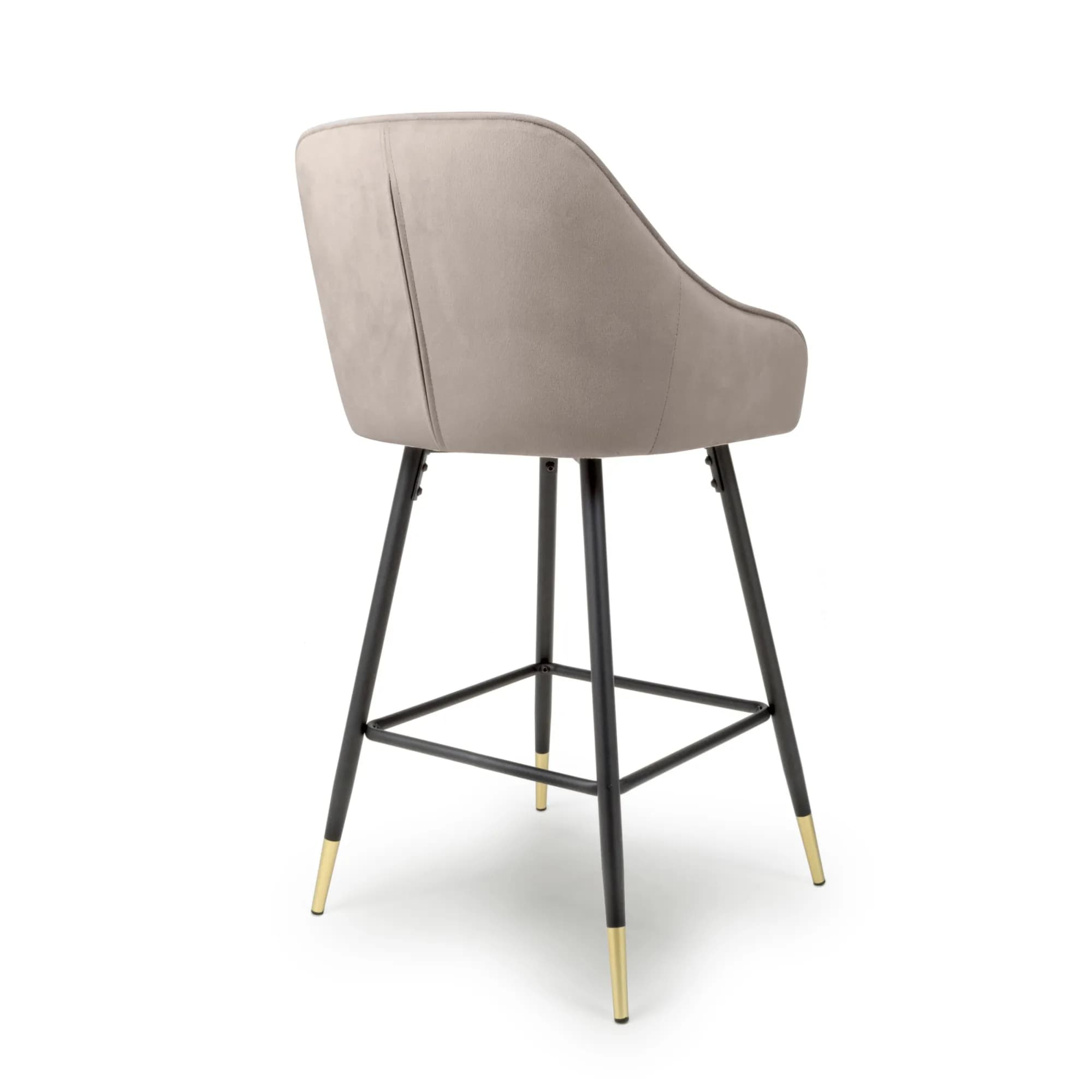 Savanna Brushed Velvet Mink Bar Stool