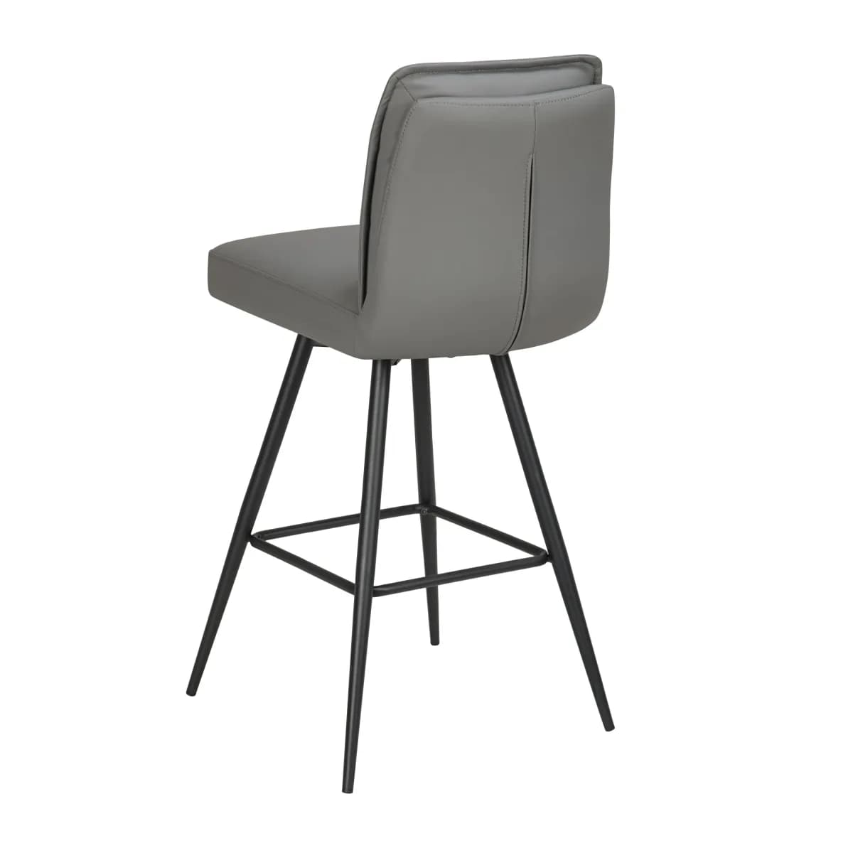 Stylus Leather Effect Dark Grey Bar Stool