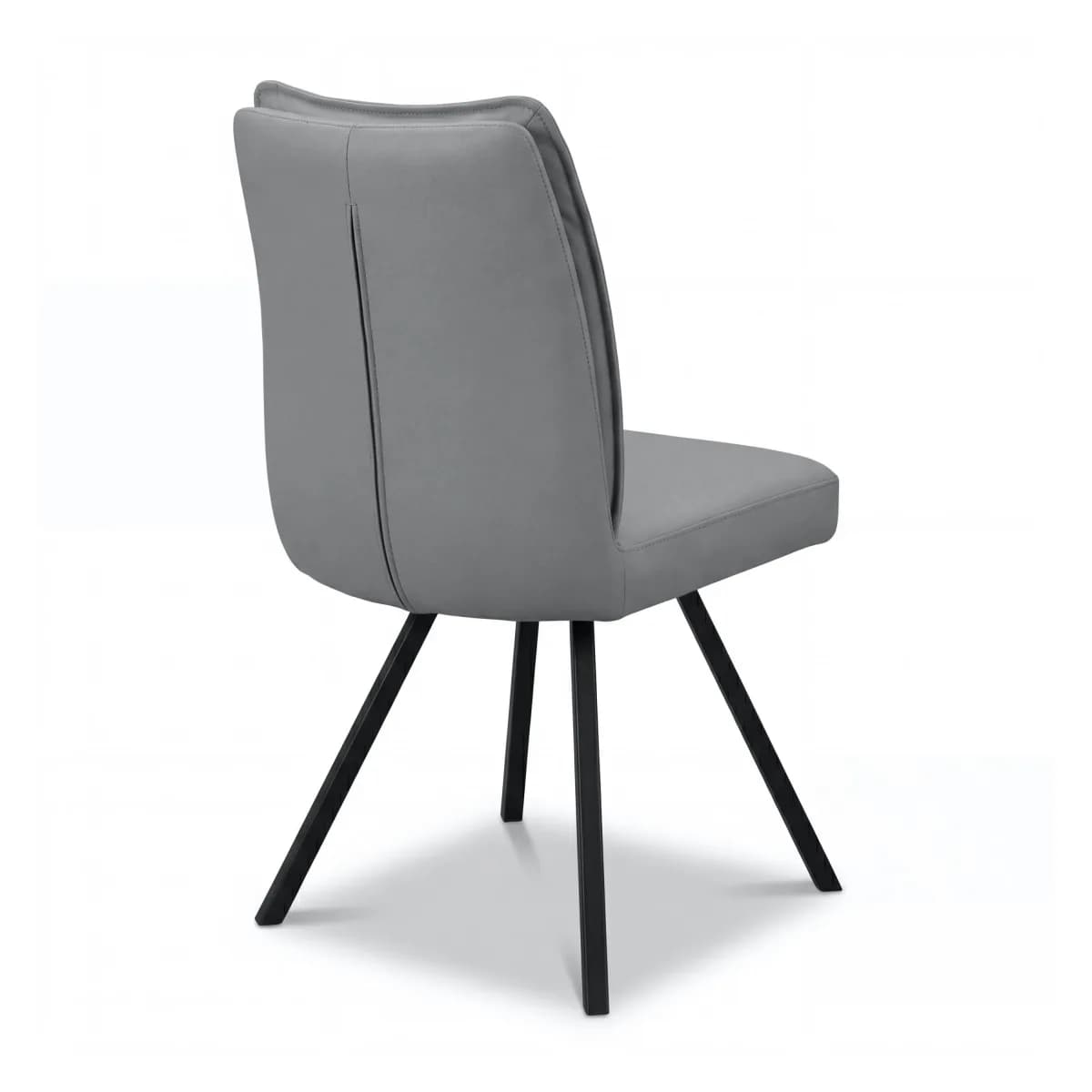 Stylus Leather Effect Dark Grey Dining Chair
