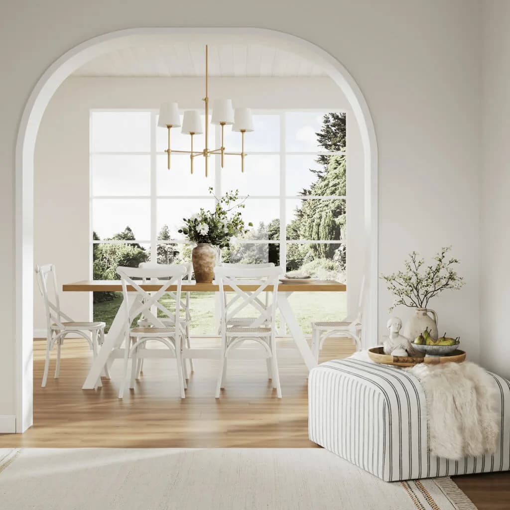 Nantucket Latte / White Dining Table