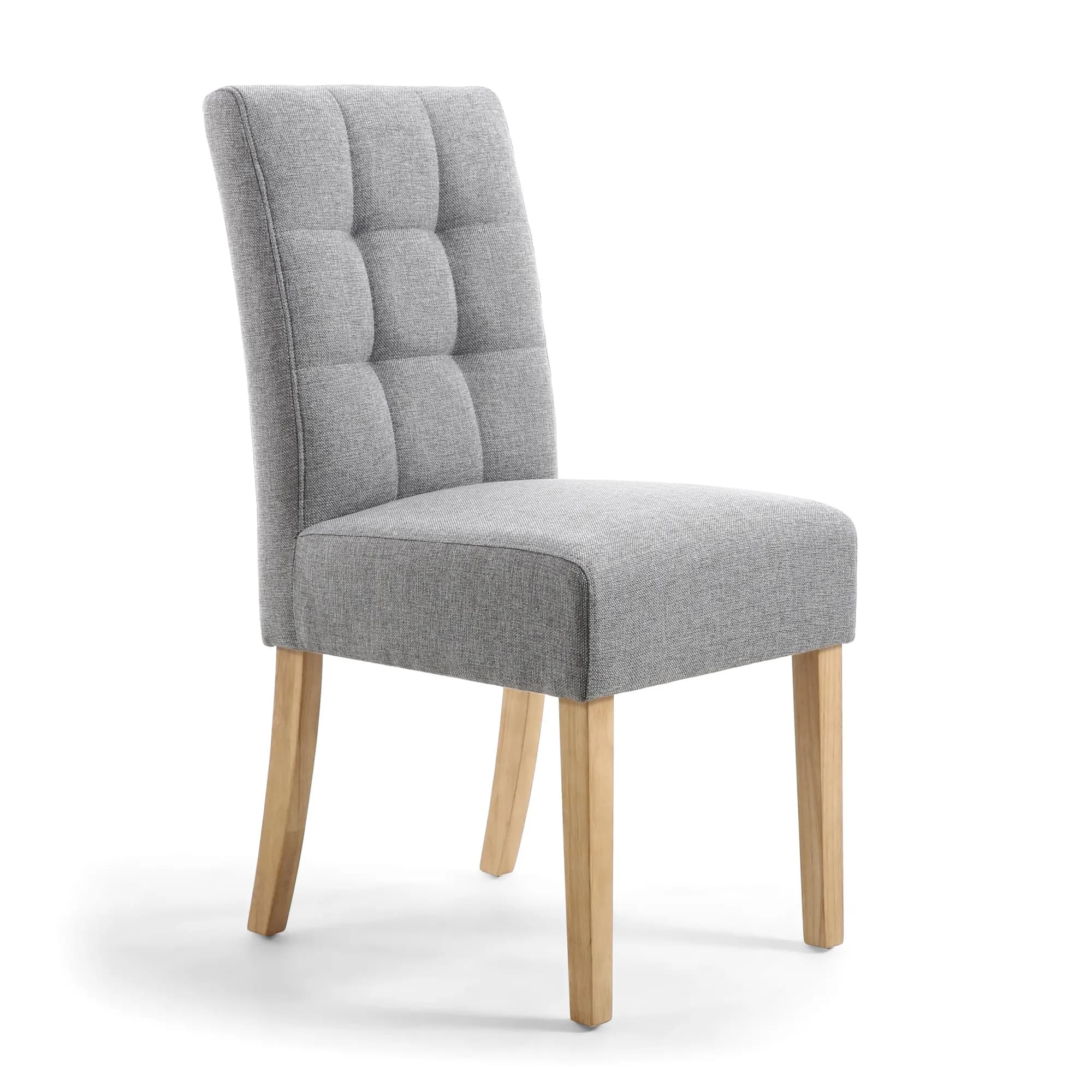 Moseley Linen Effect Silver Grey in Natural Legs