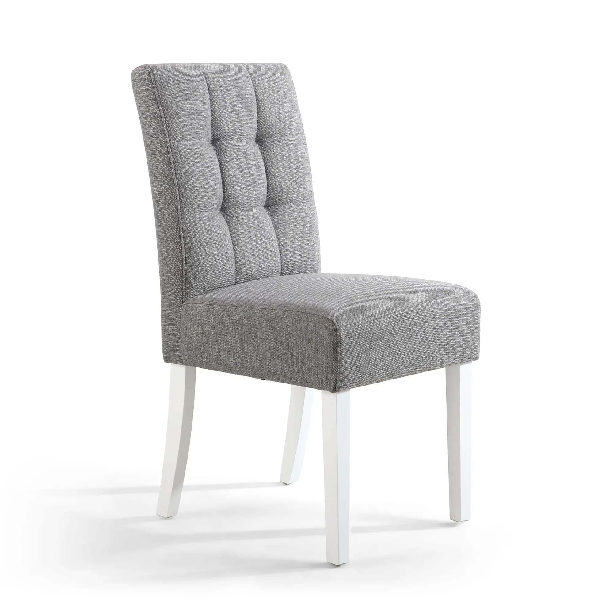 Moseley Linen Effect Silver Grey in White Legs